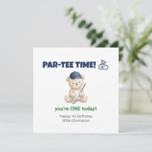 Carte de golf pour le 1er anniversaire de Teddy Be
