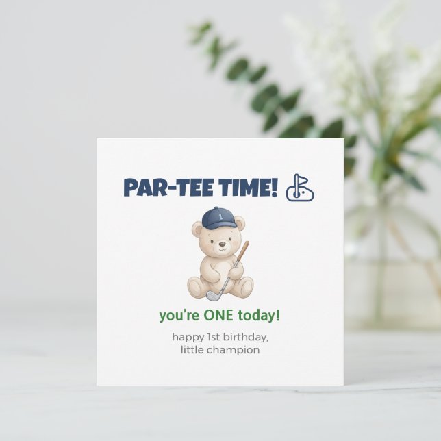 Carte de golf pour le 1er anniversaire de Teddy Be (Debout devant)