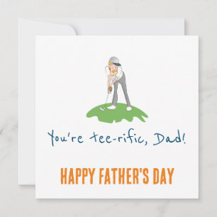 Carte de golf pour papa Tee-rifique