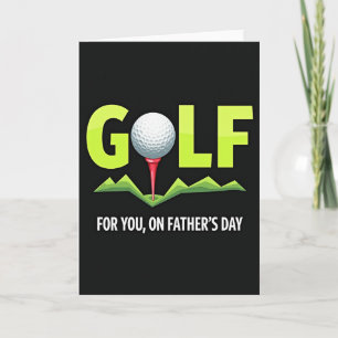 Carte de golf vibrante pour la fête des pères