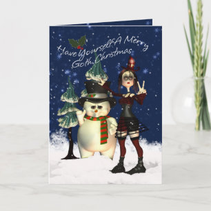 Carte de Gothic Christmas, HP Snowman