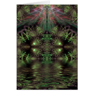 Carte de goulet vert fractal