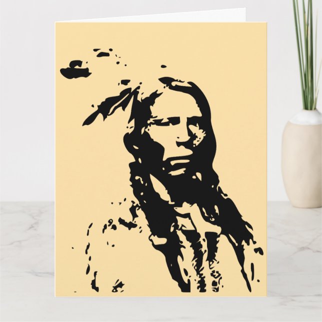 CARTE DE GRÂCE NATIVE AMERICAN INDIAN BLANK (Devant)