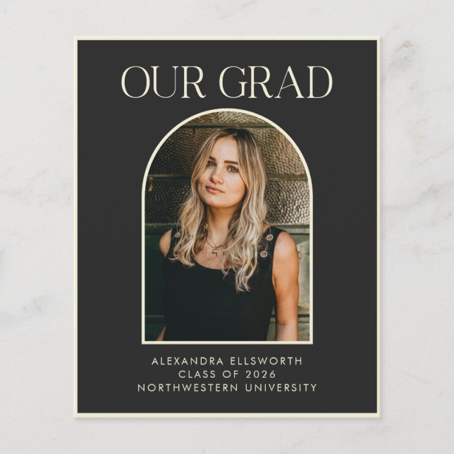 Carte de graduation Budget Moderne Deux Photo Arc  (Devant)