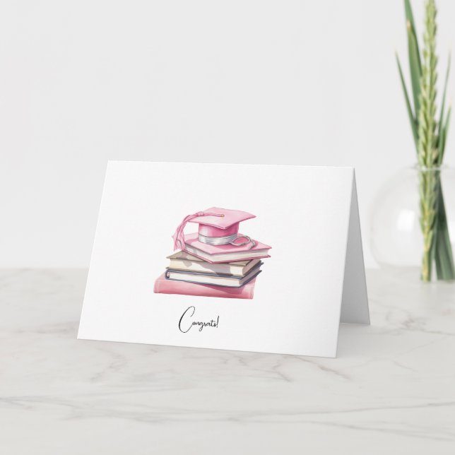 Carte de graduation Chic Rose Nurse (Devant)