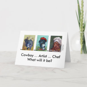 Carte de graduation Dachshund Trio