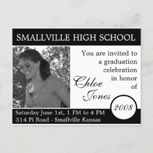 Carte de graduation photo/couleurs personnalisable