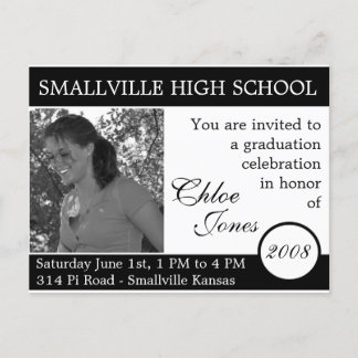 Carte de graduation photo/couleurs personnalisable