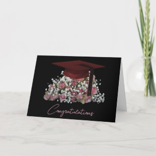 Carte de graduation Rose Roses
