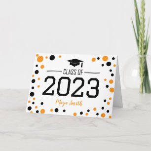Carte de graduation simple et moderne pour le dos
