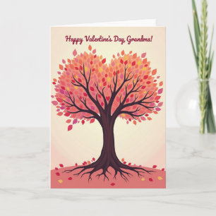 Carte de grand-mère d'amour d'arbre sincère