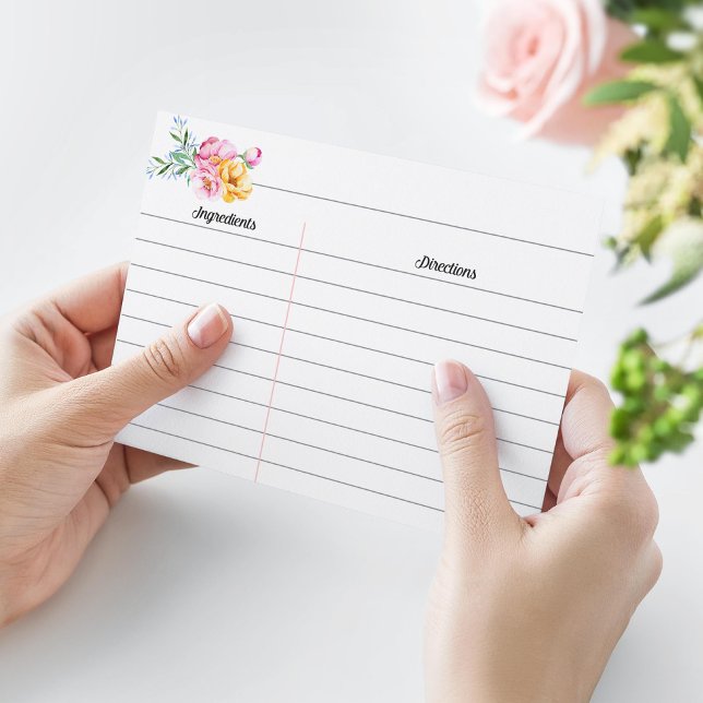Carte de grande recette de Fête des mariées floral (Créateur téléchargé)