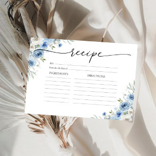 Carte de grande recette Dusty Blue Ivory Bridal Sh
