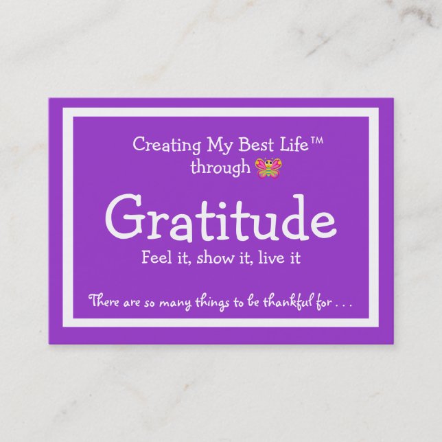 Carte de gratitude avec le papillon mignon (Devant)