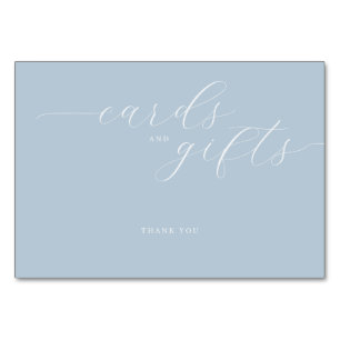 Carte de Gratitude Minimaliste Bleu Sérénité