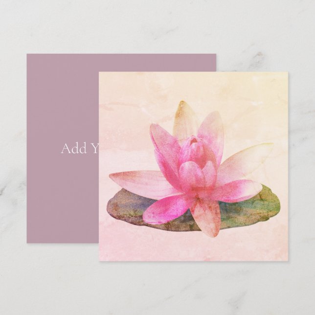 CARTE DE GRECE PLAT : LOTUS ROSE (Devant / Derrière)