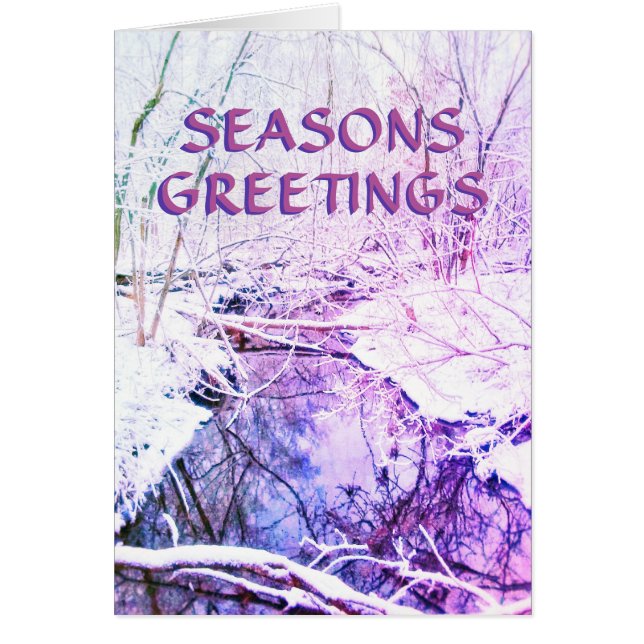 CARTE DE GREETING SEASONS EN 3HIVER (Devant)