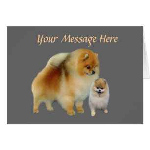 Carte de Greetng de copains de Pomeranian