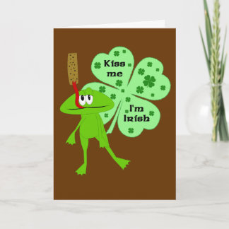 Carte de grenouille du jour de St Patrick