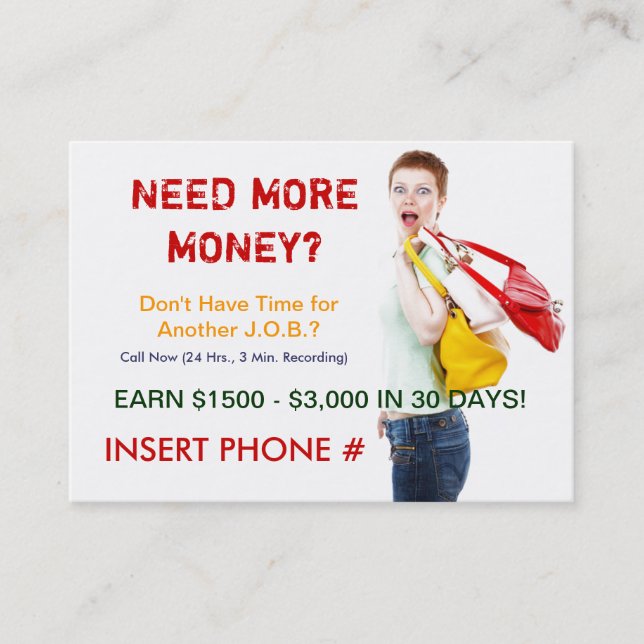 Carte de grésillement - ayez besoin de plus (Devant)