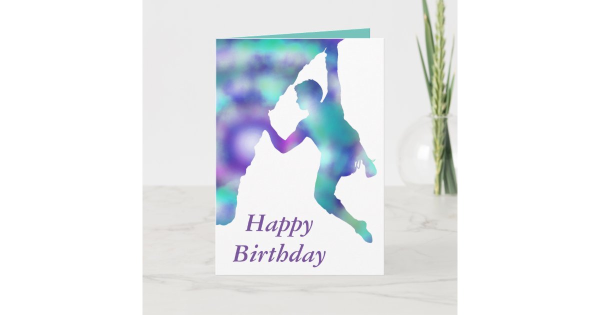 Carte De Grimpeurs De Roche De Joyeux Anniversaire Zazzle Fr