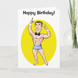 Cartes De Vœux Homme Muscle Zazzle Fr