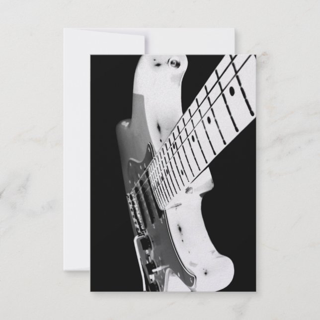 Carte de guitare électrique blanche (Devant)