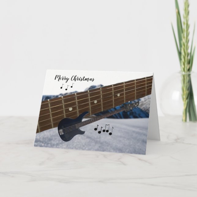 Carte de guitare électrique de Noël (Devant)