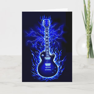 Carte de guitare flamboyante