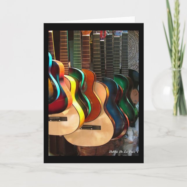 Carte de guitare Lignes et courbes (Devant)