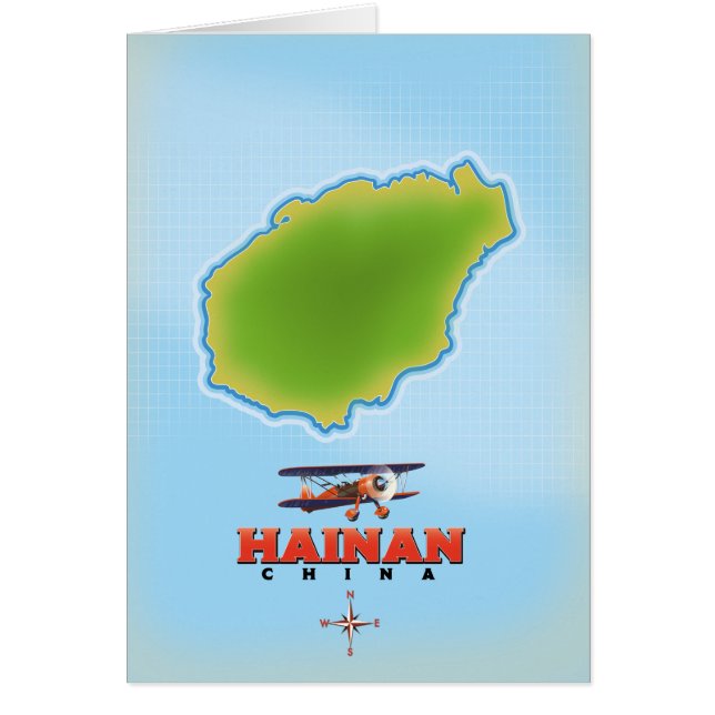Carte de Hainan Chine (Devant)