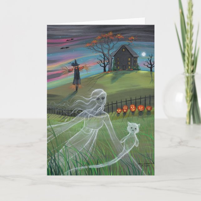 Carte de Halloween d'amis fantômes par Molly Harri (Devant)