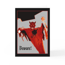 Carte de Halloween "de diable se levant"