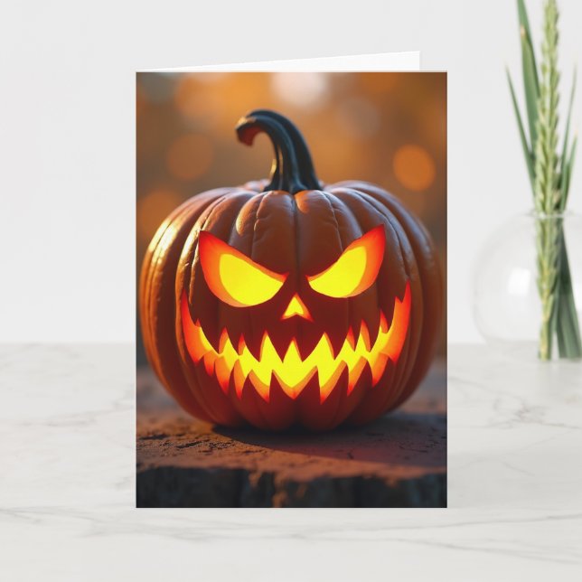 Carte de Halloween Fiery Gaze (Devant)