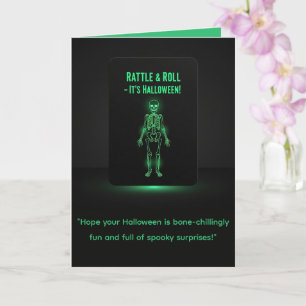 Carte de Halloween Glow Skeleton