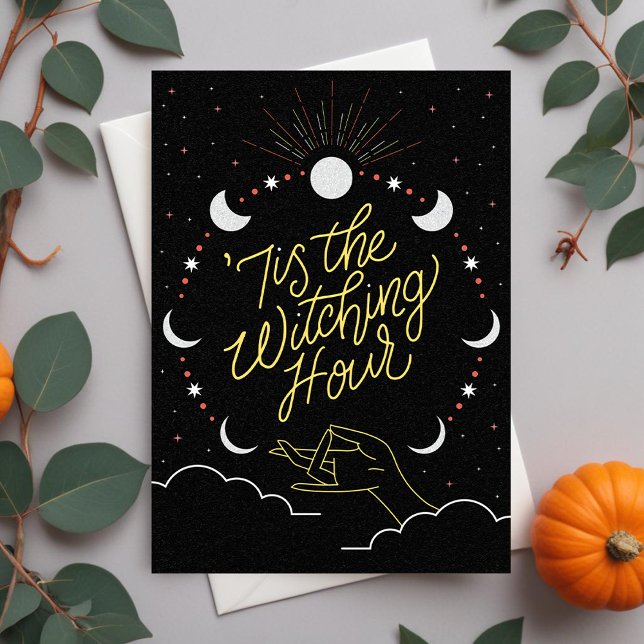 Carte de Halloween mystique - C'est l'heure de la  (Créateur téléchargé)