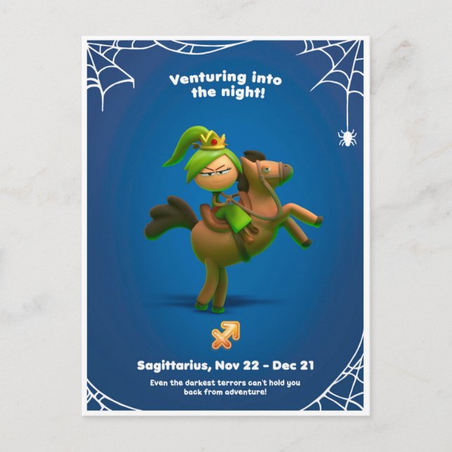 Carte de Halloween pour Sagittaire (Devant)
