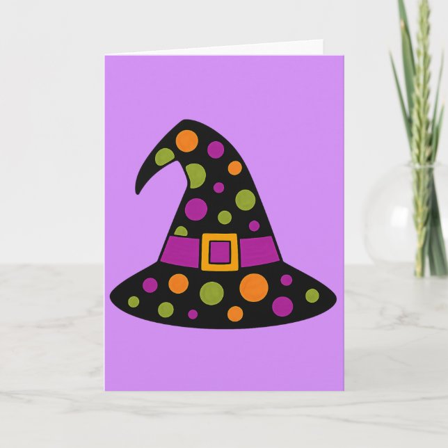 Carte de Halloween vierge Chapeau de Sorcière  (Devant)