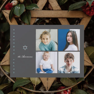 Carte de Hanukkah avec photo de l'étoile de David