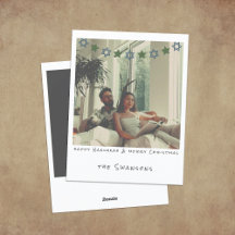 Carte de Hanukkah/Noël nostalgique instantanée ave