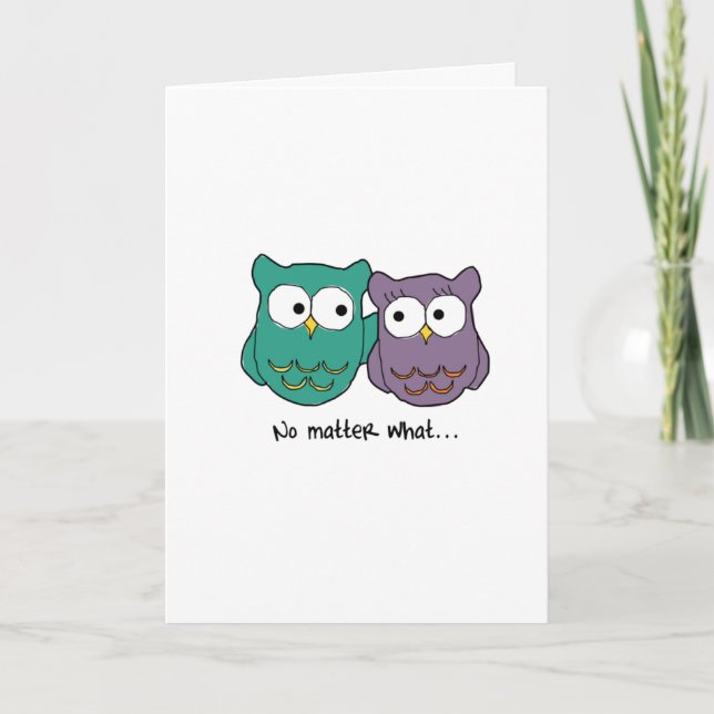 Carte De hibou amour toujours vous (Devant)