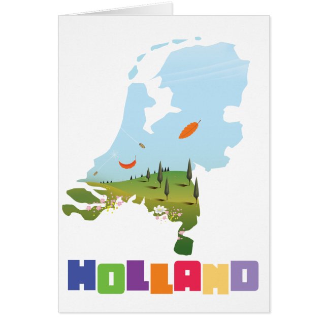 carte de Hollande en caricature (Devant)