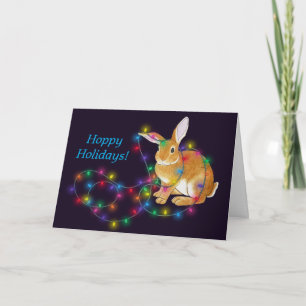 Carte de houblon de lapin de vacances