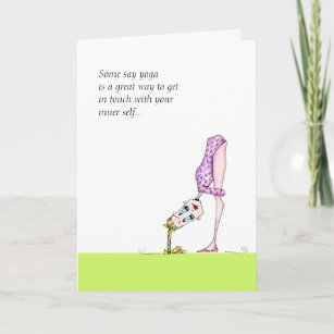 Carte De Humour Pour Le Yoga Amusant Zazzle Fr