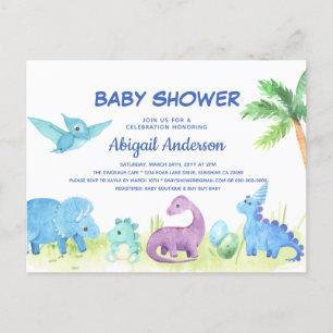 Carte de invitation pour une baby shower avec un d
