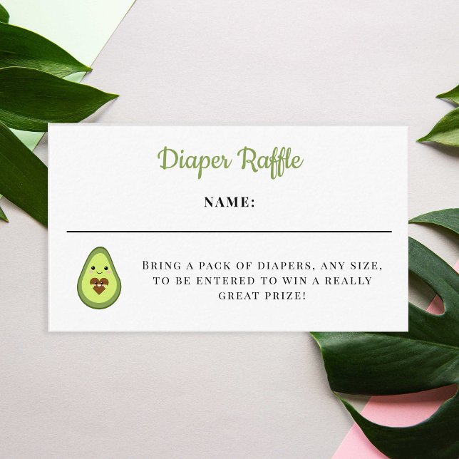 Carte de jachère Kawaii Avocado Baby shower mignon (Créateur téléchargé)