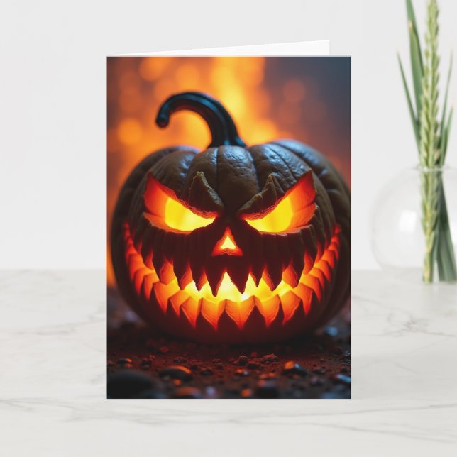 Carte de Jack Olantern effrayant (Devant)