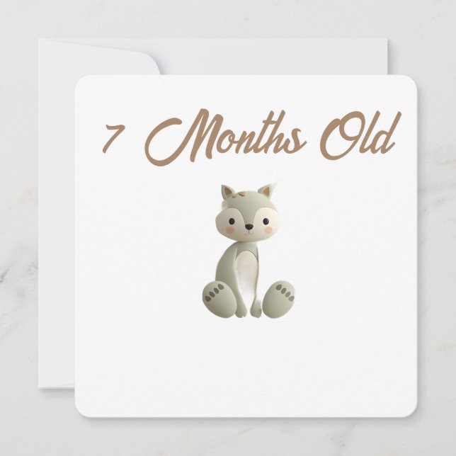 Carte de jalons de bébé Little Forest Friends – 7  (Devant)