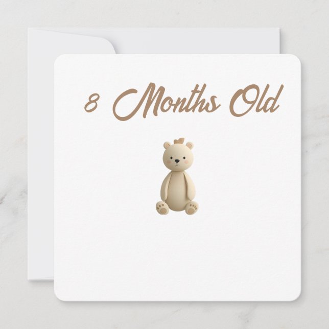 Carte de jalons de bébé Little Forest Friends – 8  (Devant)
