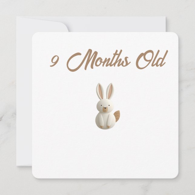 Carte de jalons de bébé Little Forest Friends – 9  (Devant)